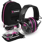 TradeSmart Complete Shooting Eye and Ear Protection: Electronic Earmuffs for Shooting, Range Glasses & Hard Carrying Case