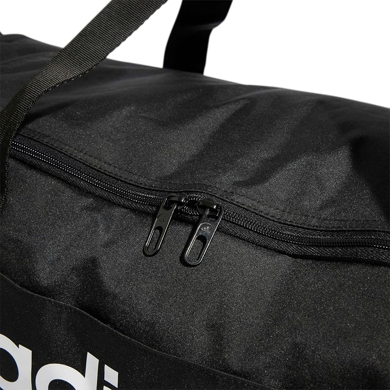Unisex Adulto Essentials Linear Duffel Bag Duffel Bag, Black/Black/White, M