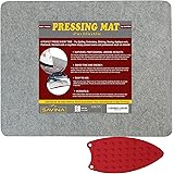 Wool Pressing Mat - 17" x 13.5" Quilting Ironing Pad - 100% New Zealand Felted Wool Iron Board for Quilters, Great for Quilti