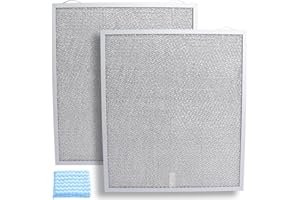 WADOY S99010430-002 Range Hood Filter 15-3/4" x 13-7/8" x 3/8", 2 Pack Aluminum Mesh Grease Range Hood Filter Compatible with Broan Nutone Kitchen Exhaust Fan Filters 4512880 99010430-002