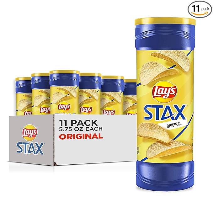Amazon Com Lay S Stax Potato Crisps Original 5 75 Ounce Pack Of 11 Grocery Gourmet Food
