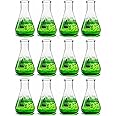EISCO 12PK Erlenmeyer Flasks, 100mL - Borosilicate Glass - Narrow Neck Flasks, Conical Flasks, Glass Flasks