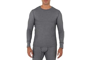 Fruit of the Loom Men's Recycled Waffle Thermal Underwear Crew Top (1 and 2 Packs)