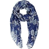 Lightweight Scarfs for Women Boho Floral Flower Chic Fall Winter Fashion Wrap (MS03-B)