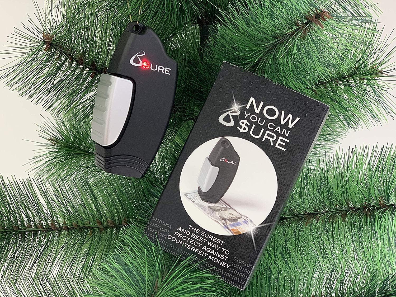 B$URE Portable Counterfeit Bill Detector - Pocket Size Fake Money Detector Perfect for Small Businesses and Restaurants – Quick Counterfeit Detection Scanner Gives Reliable Protection Against Fraud : Office Products