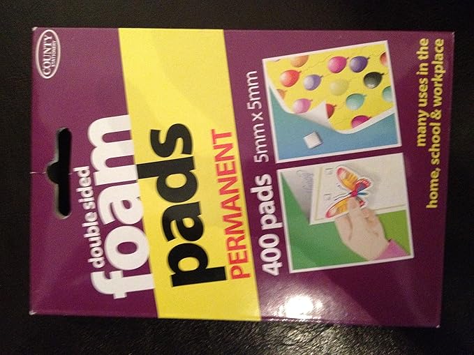 Sticky pads permanent foam double sided 5mm X 5mm 400 pads Amazon.co