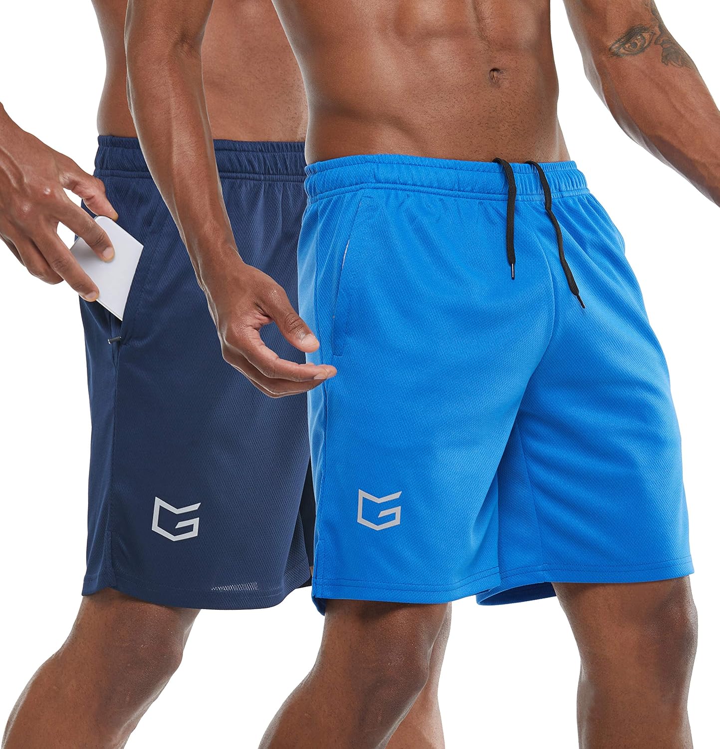 G Gradual Men's 7" Workout Running Shorts Quick Dry