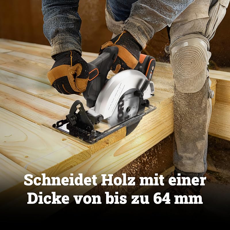 WX526.9 Akku-Kreissäge 20V, ohne Akku & Ladegerät