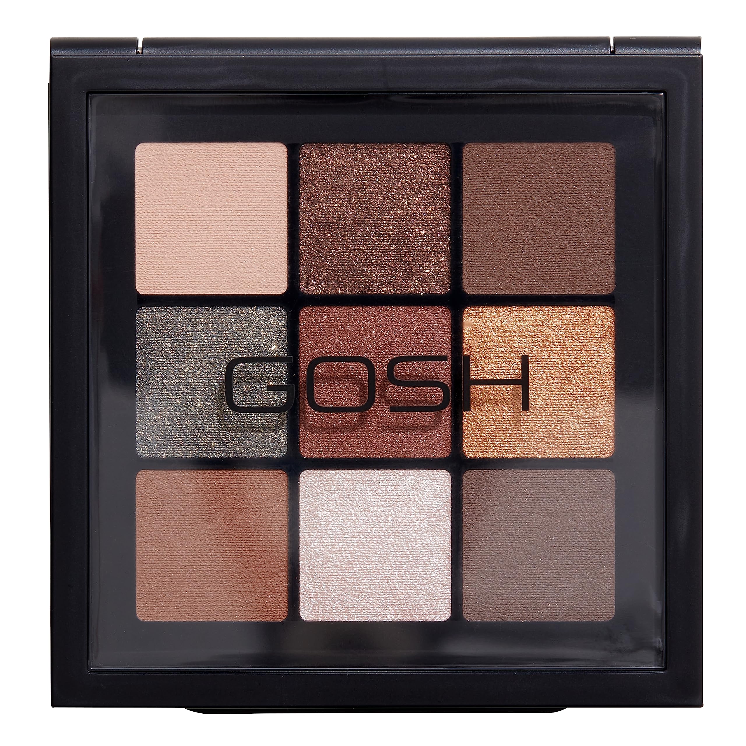 GOSH Eyedentity eyeshadow palette with 9 perfectly coordinated colours in matt and metallic I for daytime make-up and glittery looks for the evening I vegan and perfume free I 003 Be Happy