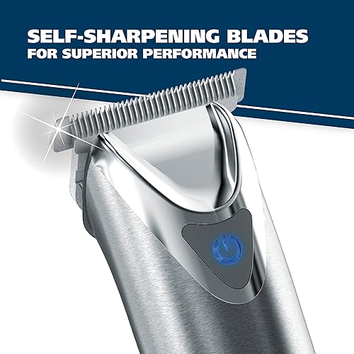 Wahl USA Stainless Steel Lithium Ion Beard Trimmer for Men