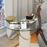 Home Supplies 600mm Tempered Glass Round Table Top Clear 60 cm Edge Polished view 3