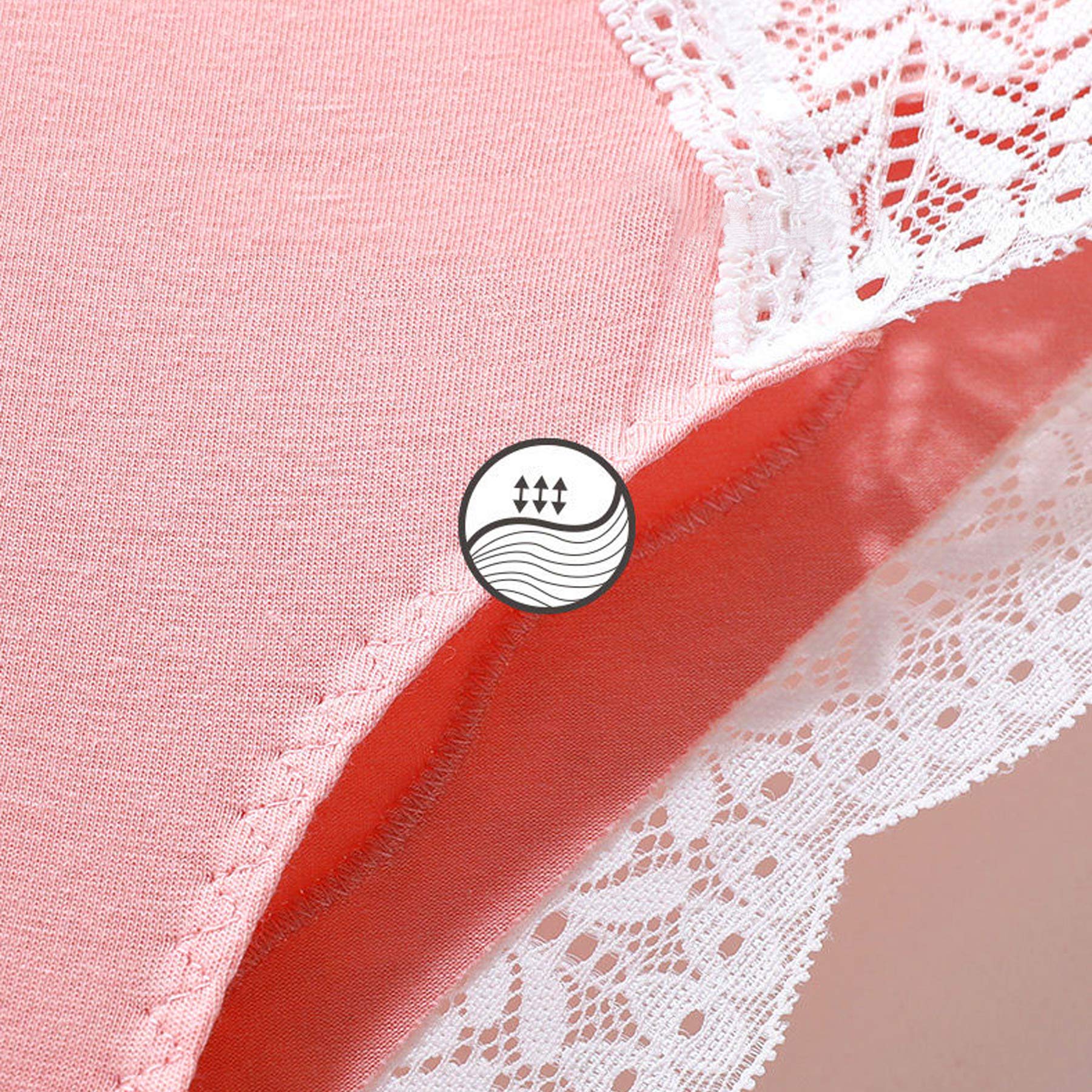 IESUNNY Women\'s Cotton Lace Underwear Panties Soft Comfortable Breathable High Rise Ladies Briefs for Women