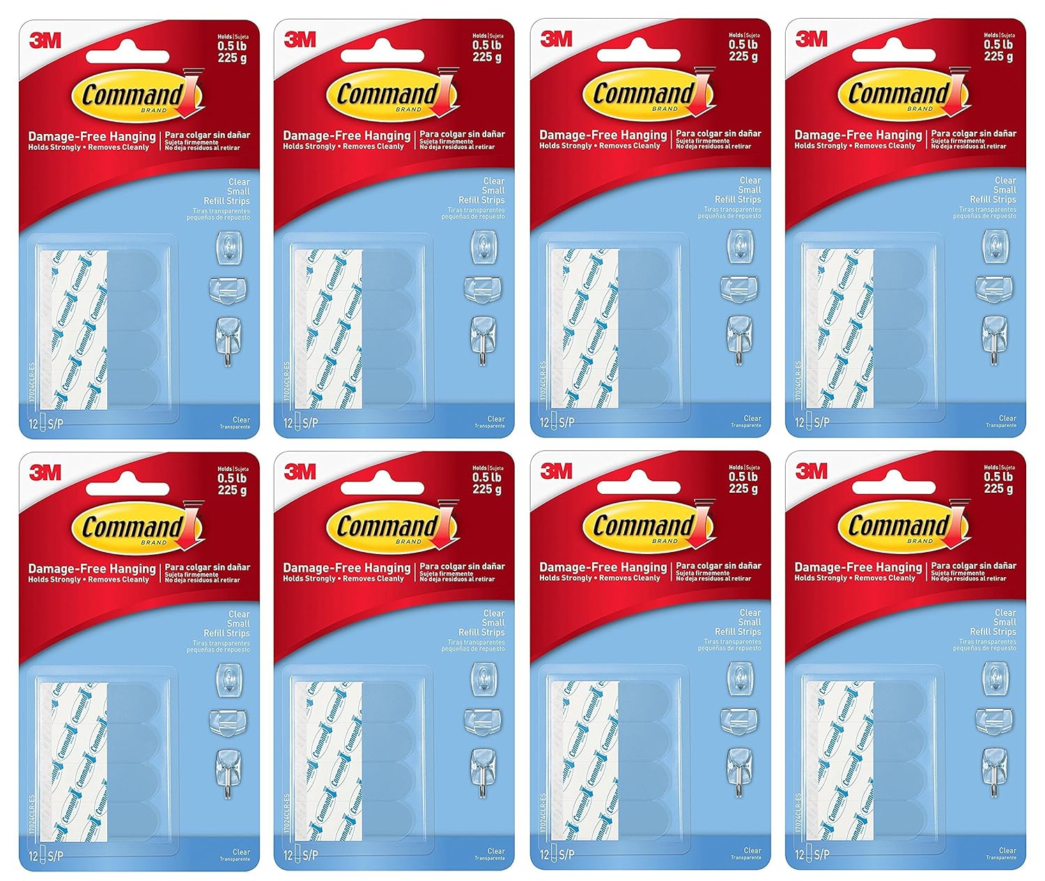 Command Poster Hanging Strips, 96 Strips, Clear, 17024CLR Amazon.in