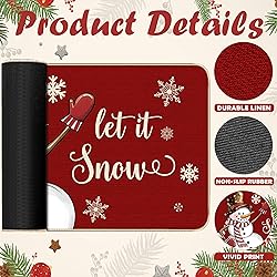 TREWAVE Christmas Doormat Snowman Let it Snow