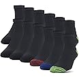 Gildan Men's Polyester Half Cushion Ankle Socks, 12-Pairs