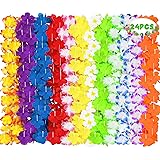 24PCS Leis for Luau Party, Colorful Hawaiian Leis