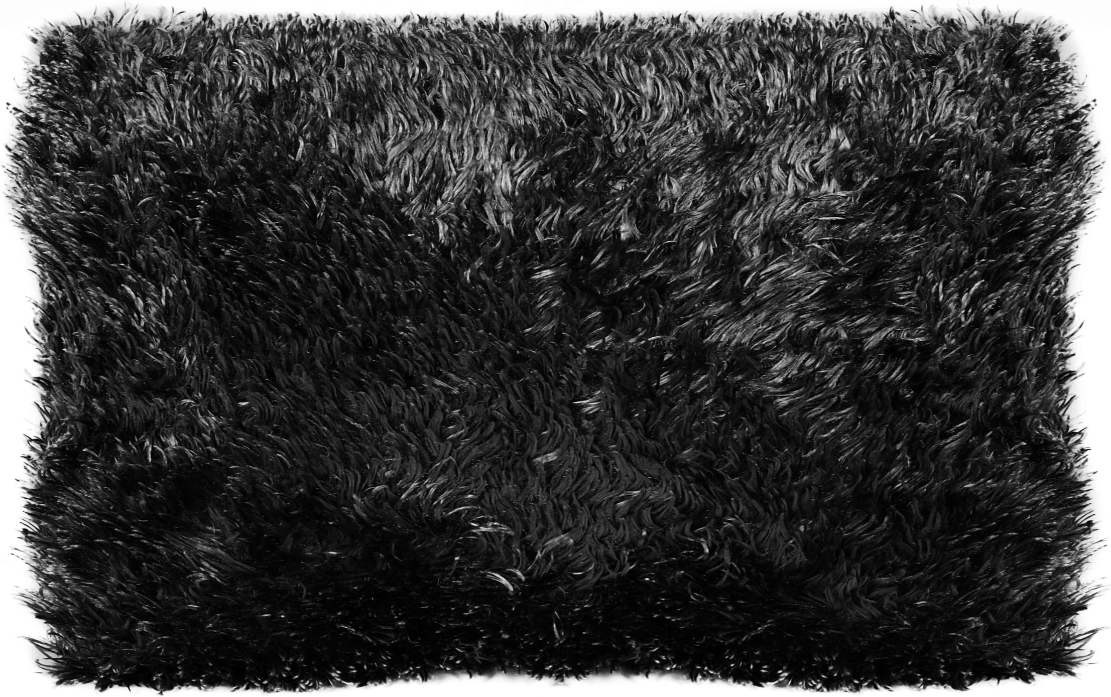Rock Your Room Mongolian Faux Fur Pillow, 20 x 26, Black