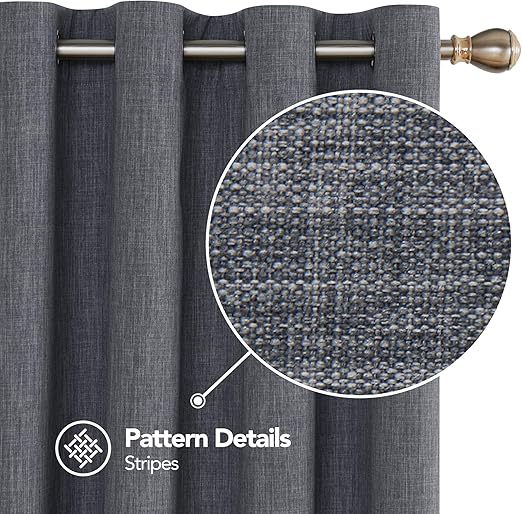 Amazon Com Deconovo Full Blackout Curtains Grey Energy Efficient