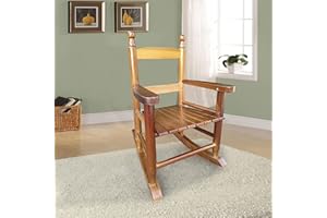 czczgx Kids Rocking Chair, Toddler Rocking Chair, Children’s Rocking Chair Porch Rocker Chair with Classic Rocker and Hardwood Construction, for Nursery, Indoor, Outdoor, Living Rooms, Bedrooms (Oak)
