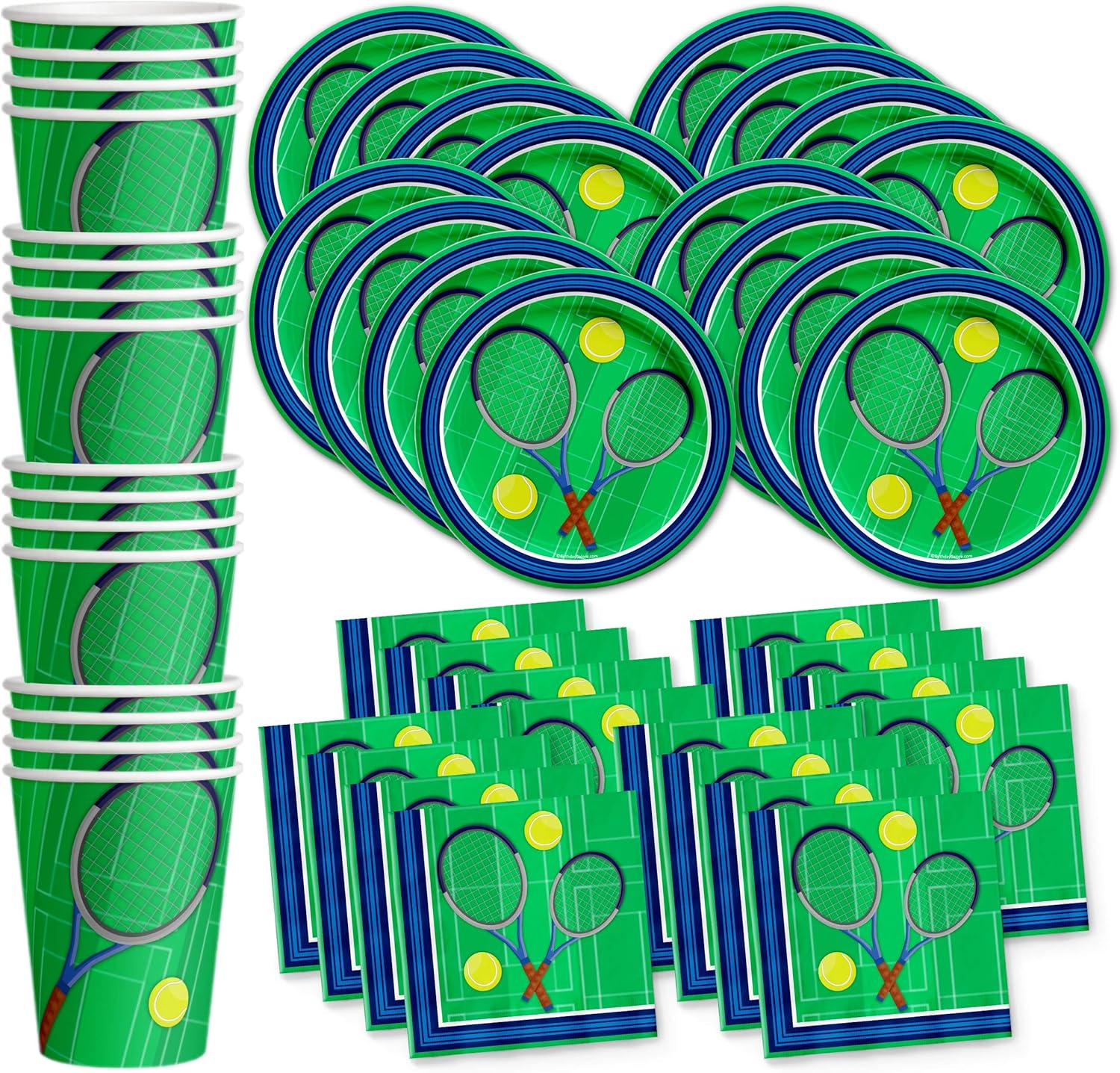Tennis Birthday Party Supplies Set Plates Napkins Cups Tableware Kit