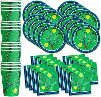 Amazon Com Tennis Birthday Party Supplies Set Plates Napkins Cups