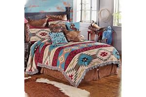 BLACK FOREST DECOR Black Forest Décor Southwest Expressions Tapestry Coverlet - King – Western Bedding – 106" W x 90" L