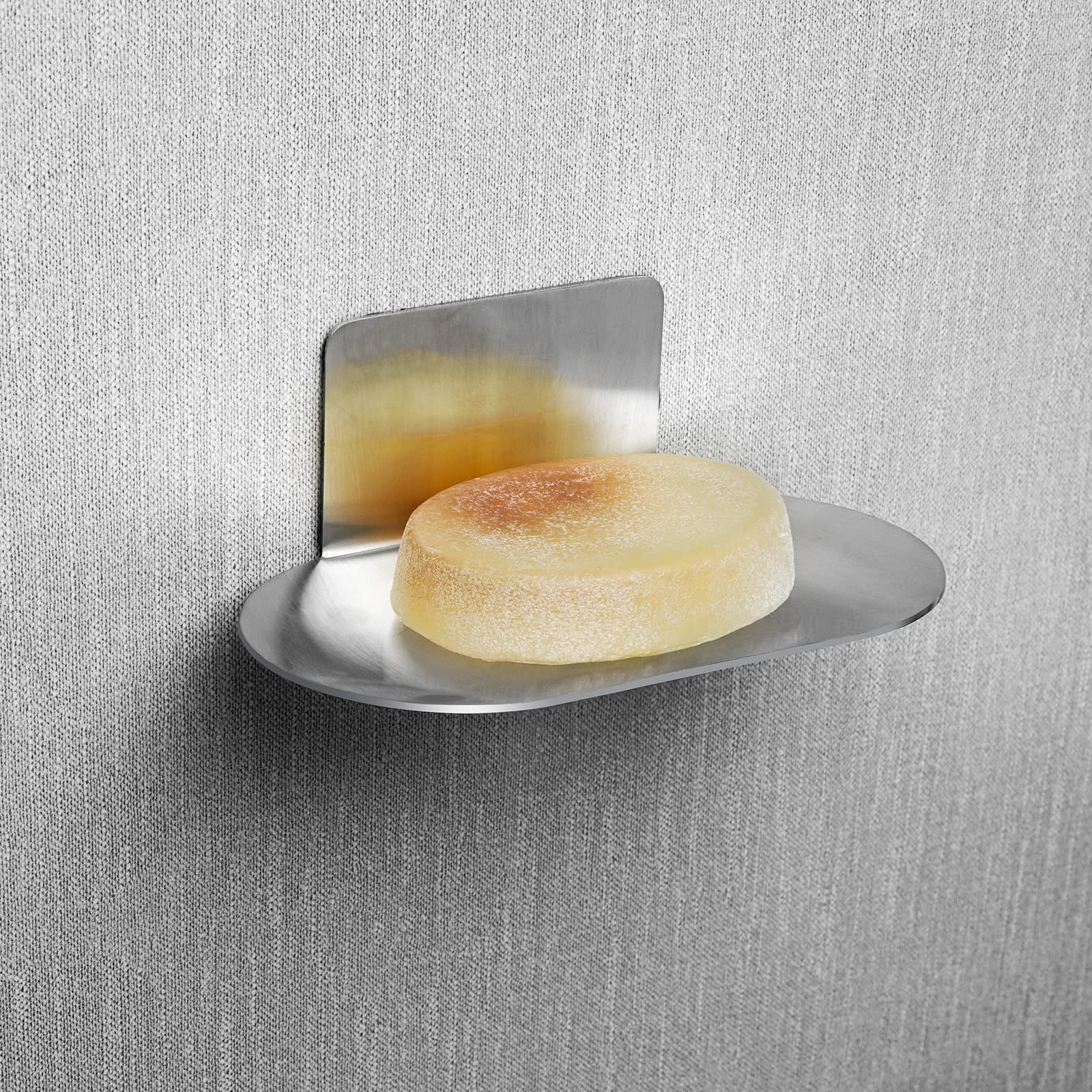 Photo 1 of ***STICKY TAB IS NOT VERY STICKY***Soap Dish for Shower, 3 Slot Self-Adhesive Soap Holder for Bathroom, Wall Mounted Shower Soap Holder, Stainless Steel Soap Tray (Brushed Silver)***STICKY TAB IS NOT VERY STICKY***