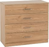 Seconique Dakota 4 Drawer Chest in Oak Effect