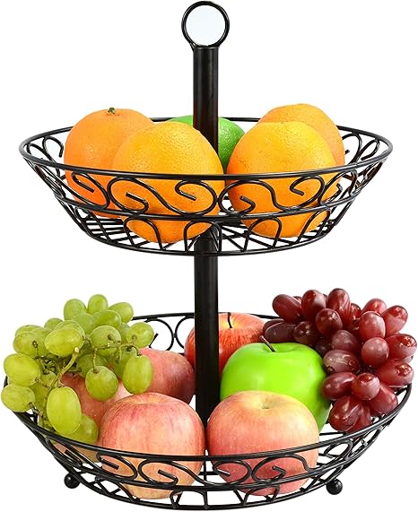 NUTRIUPS Canasta de Frutas de Metal Canasta de Frutas de Alambre de