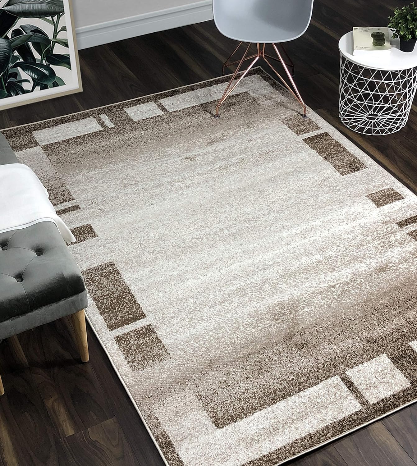 A2Z Rug Contemporary Beige Palma 9958 Area Rugs 200x290 cm 6'6"x9'5