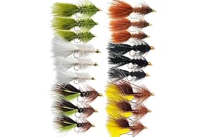 THE FLY CRATE ADVENTURE BY THE FLY The Fly Crate Woolly Bugger Flies for Trout Fly Fishing Assortment - Streamer Fly Fishing Flies