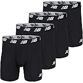 New Balance Men's Velocity Cotton Breathable Lightweight No Fly Boxer Briefs Underwear (3 Pack)