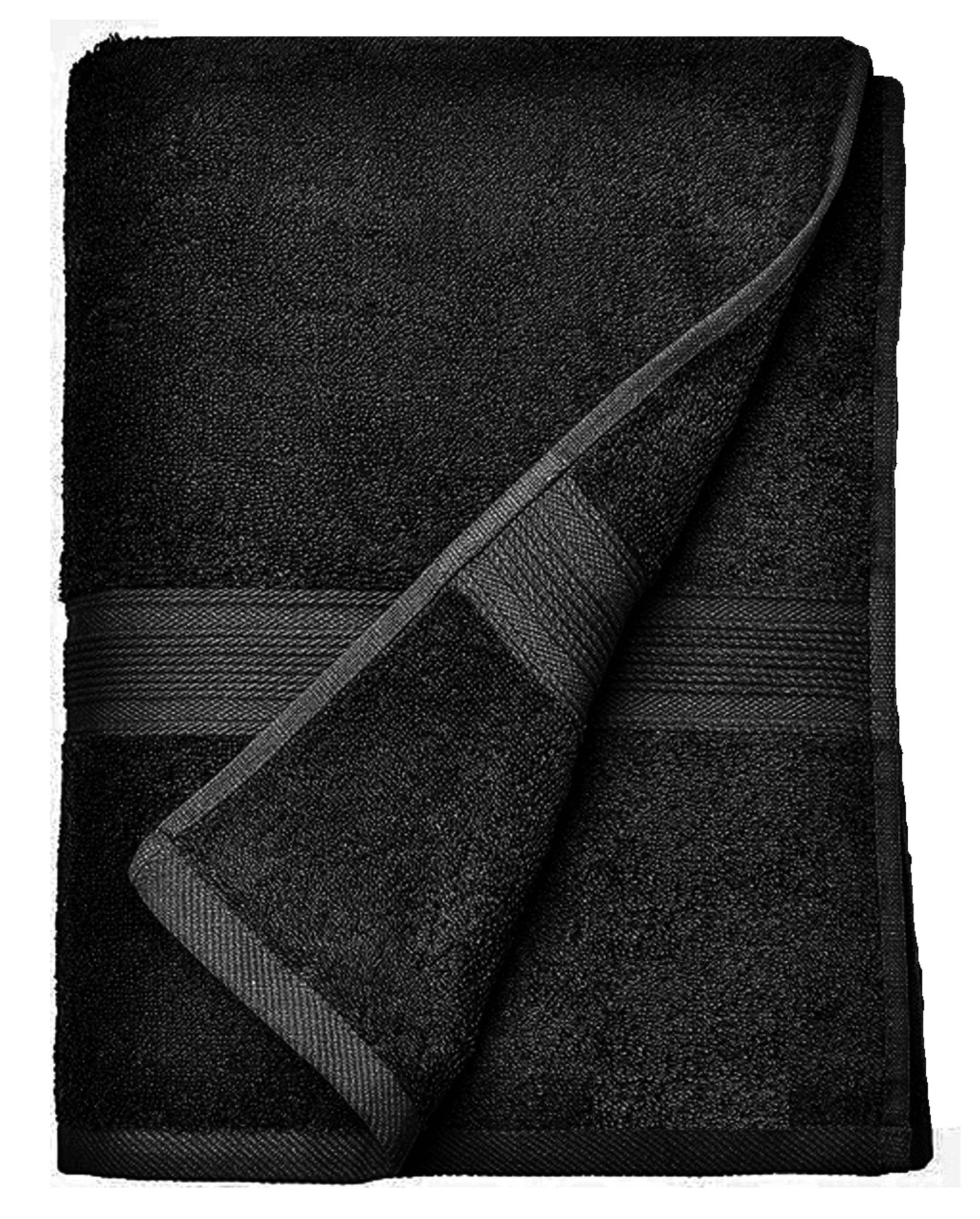 Luxurious Extra Large Jumbo Bath Sheet | Set of 1 and 2 – 100% Egyptian Cotton | Super Soft Highly Absorbent Quick Dry | 700-GSM, 100 x 200 cm Towels (Black, 1)