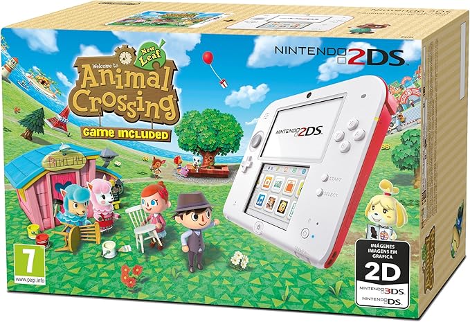 Nintendo 2ds Handheld Console Red White With Animal Crossing New Leaf Amazon Co Uk Pc Video Games