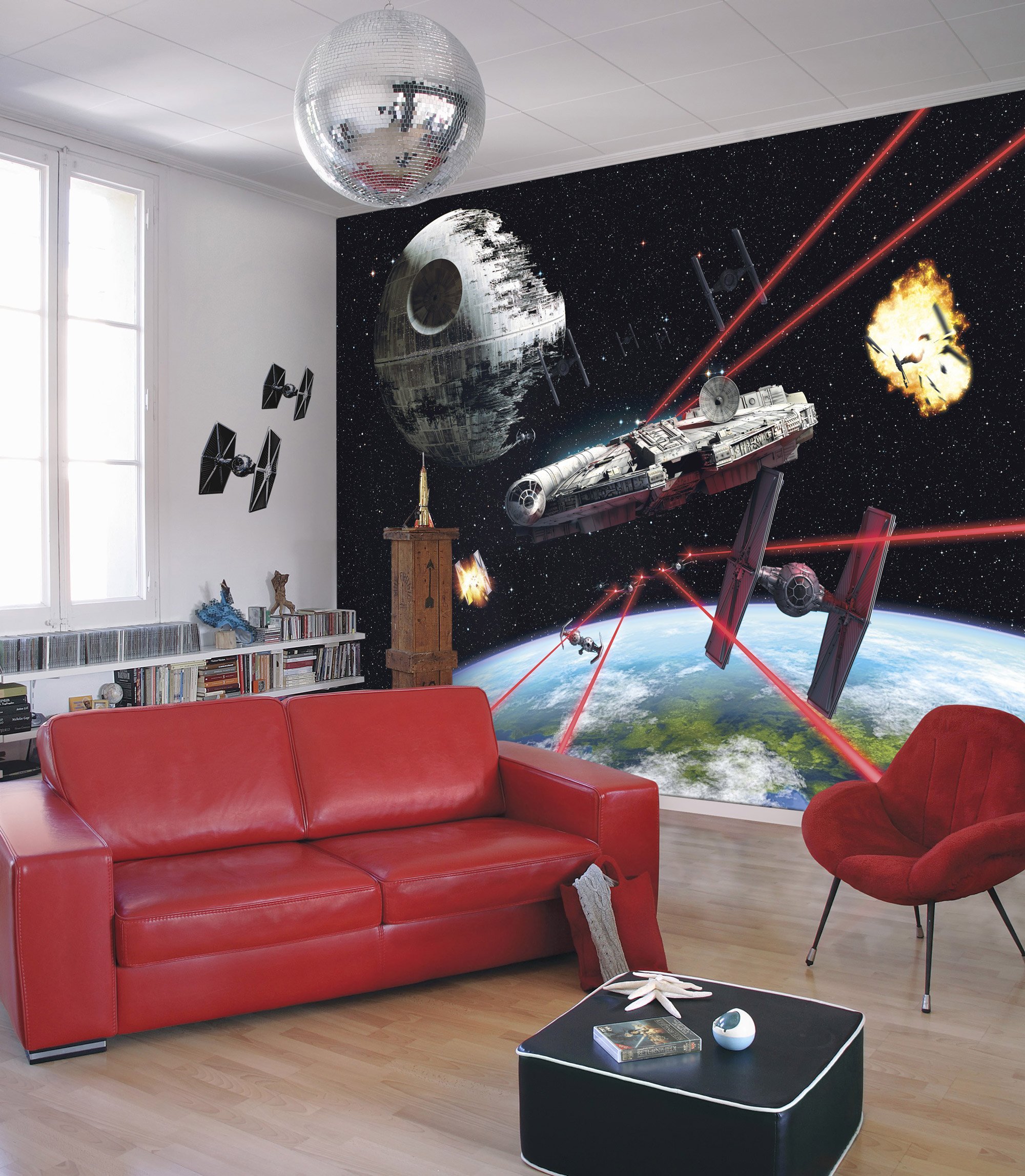 Komar Star Wars Millennium Falcon Wallpaper Mural, Multi-Colour, 8-Piece