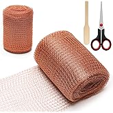 Rustproof Copper Mesh Roll (5" x 50 ft), Blocker for Hole,Double Layer Copper Fill Fabric,Gap Hole Filler,Wool Mesh for Bat S