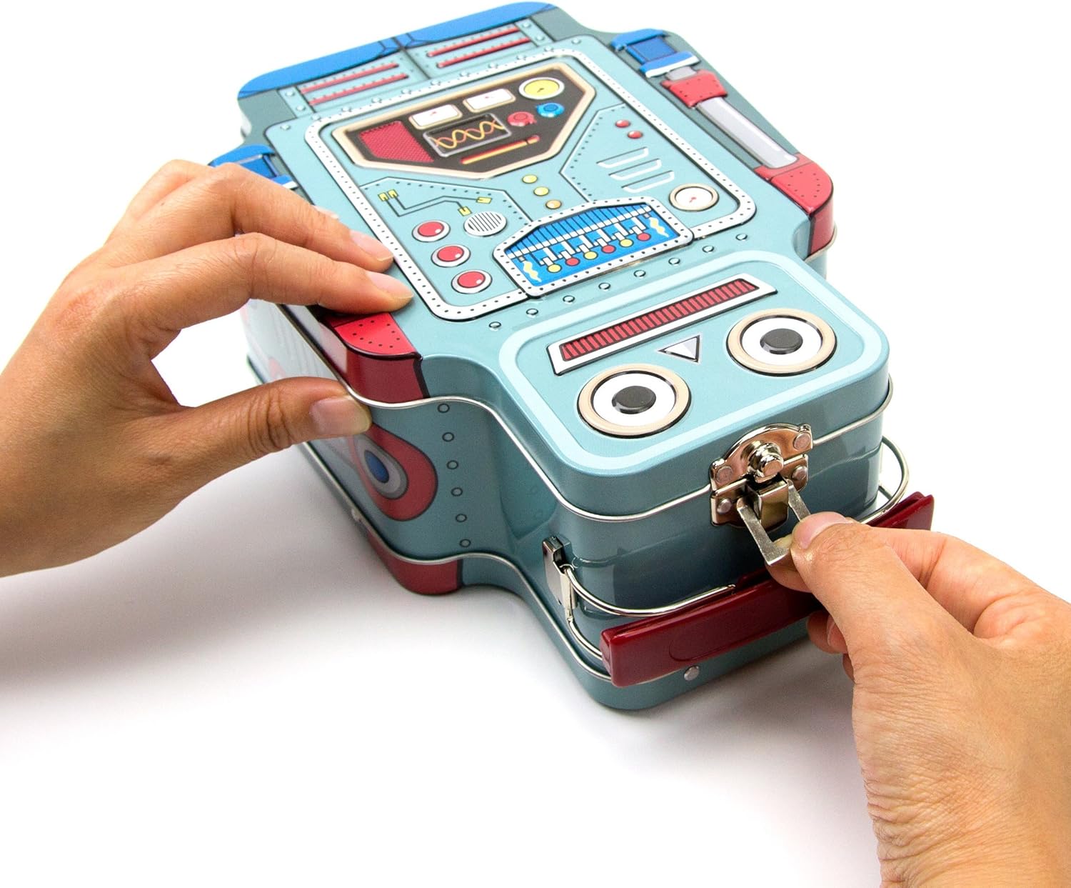 Suck UK Tin Robot Lunch Bag, Robot Lunch Box, 16.2x24.5x8.5 cm - Image 4