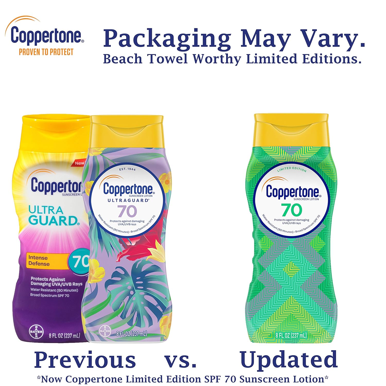 Coppertone Limited Edition ULTRA GUARD SPF 70 Sunscreen Lotion (8 Fluid Ounce) (Packaging may vary): Beauty