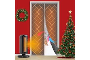 TORRAMI Magnetic Thermal Insulated Door Curtain, Fits Door Size 48" x 80", Thicken Oxford Material Door Screen Indoor/Outdoor Door Cover Weatherproof, Windproof, Soundproof, Protect Privacy