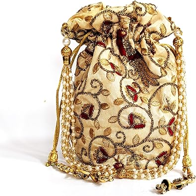 drawstring evening bag