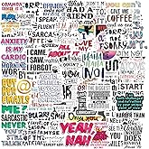 50 PCS Sarcastic Stickers,Funny Stickers for Adults,Snarky, Humorous Quotes Stickers for Water Bottle,Laptop,Phone,Hard Hat,Bumper,Gifts for Adult