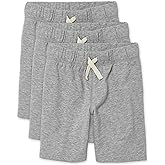 The Children's Place Boys French Terry Casual Shorts, Heather Grey 3 Pack, X-Small US
