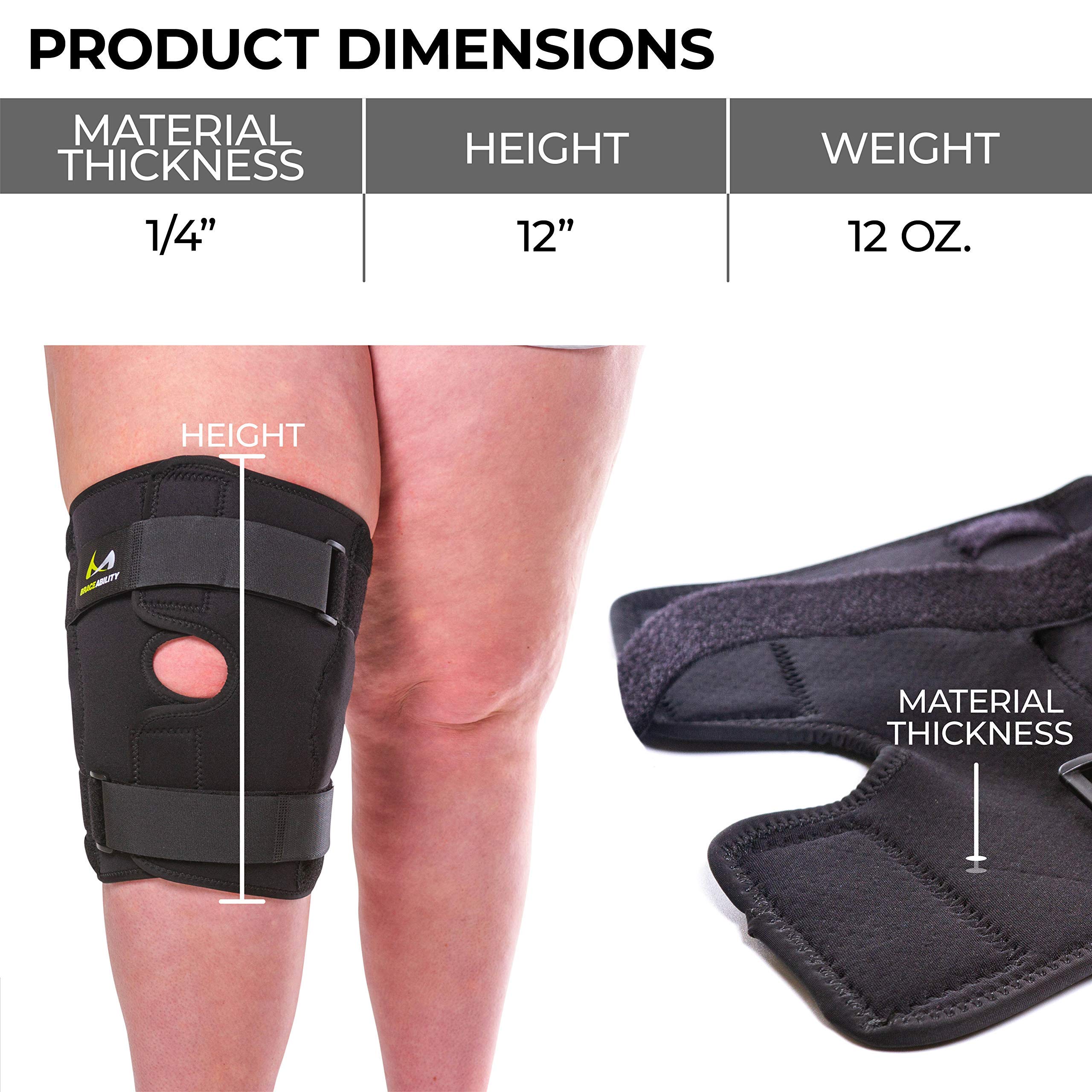 BraceAbility 6XL Plus Size Knee Brace Bariatric Hinged Knee Wrap for