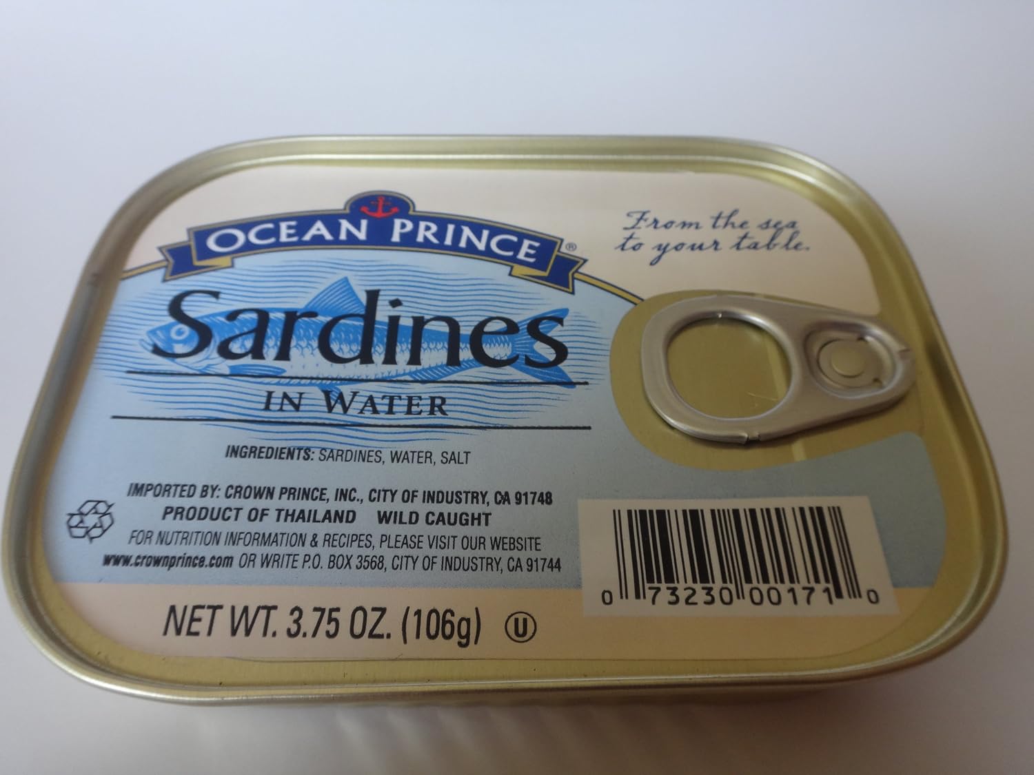 Ocean Prince Sardines in Water (3.75 oz. can) 6PACK