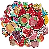 CXWLJL 40PCS Fruit Patches, Fruit Iron on/Sew on Patches Applique for Clothes, Dress, Hat, Jeans, DIY Accessories