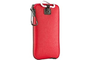 OneJoy Neoprene Cell Phone Pouch, Large Zipper Opening, Lightweight & Protective Phone Sleeves for iPhone Durable Phone Carrier Bag, Thermal Carrying Phone Pouch with Inner Pocket [ Red ]