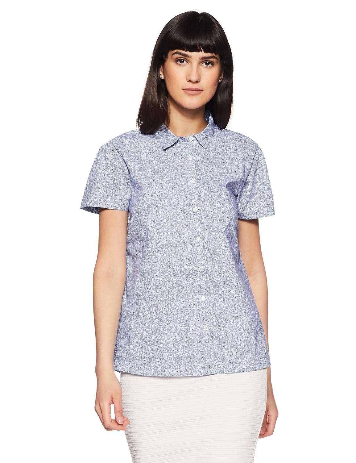 allen solly women's regular fit cotton shirt