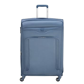 DELSEY Polyester 71 cms Steel Blue Softsided Check-in Luggage (BAIKAL)
