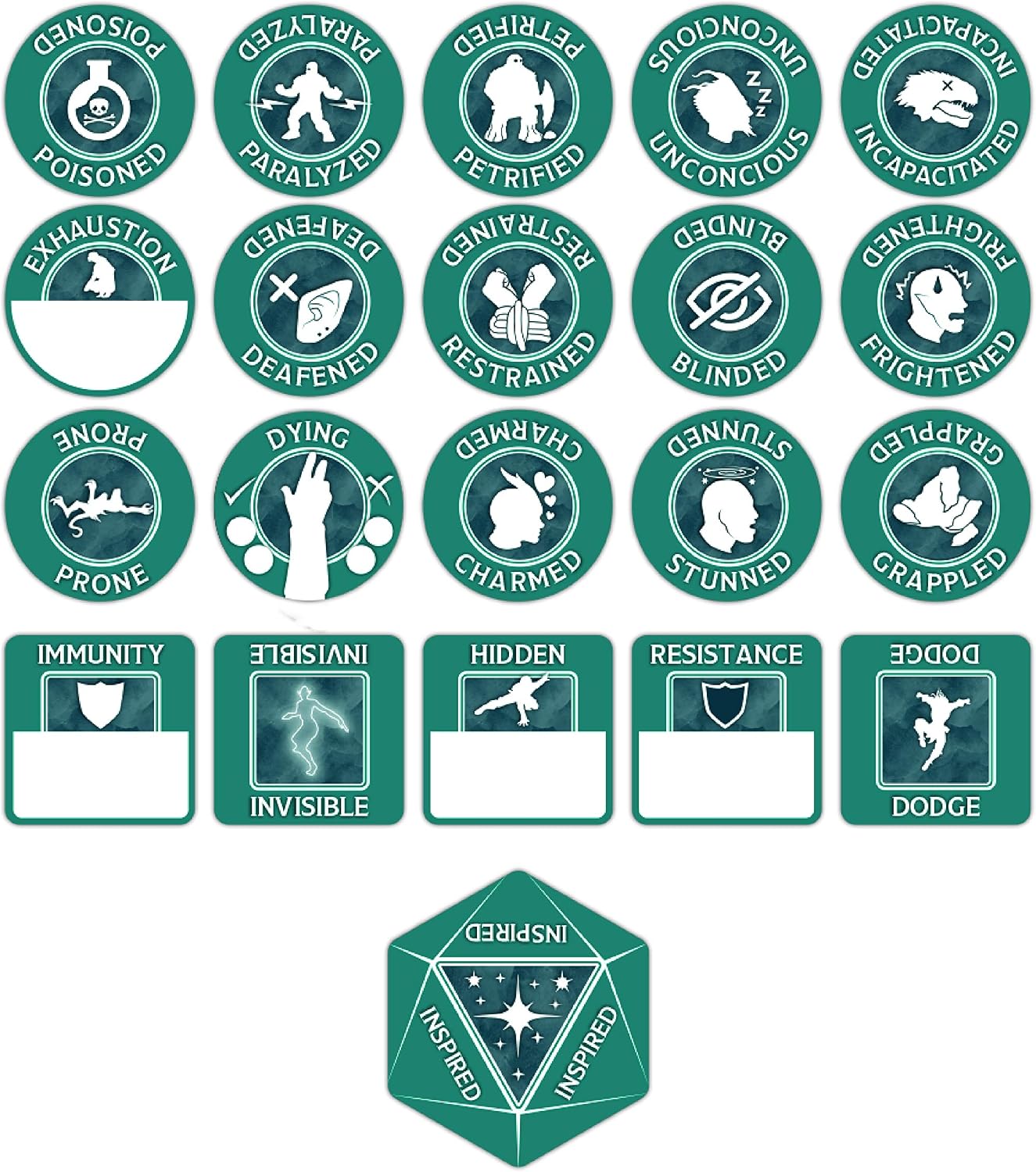 Gale Force Nine Dungeons & Dragons Wizard Token Set, Multicolor, Large - Image 5