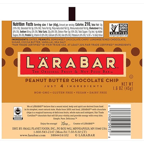LARABAR VARIETY PACK, GLUTEN FREE VEGAN FRUIT & NUT BARS, 1.7 OZ, 16 CT